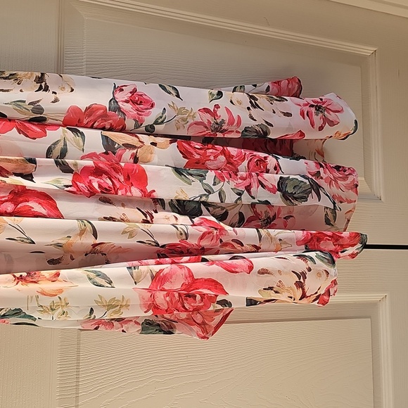 NWT Julia Jordan Floral High-Low Faux Wrap Dress Size 14 Ivory Multi - Picture 12 of 16